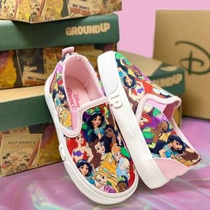 Ground Up Disney Princess toddler girl slip on sneakers, sz 12